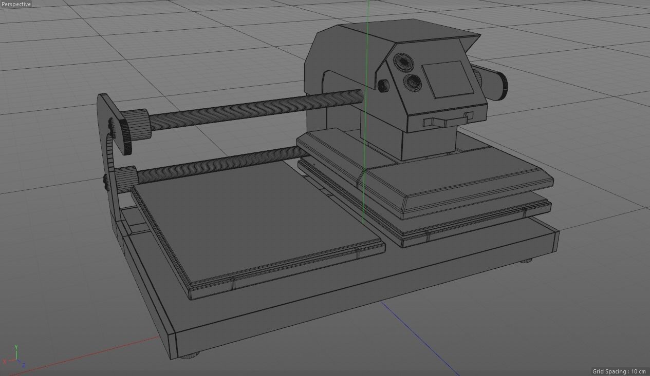 Double Bed Heat Press Machine 3D model_11