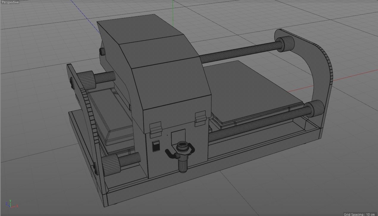 Double Bed Heat Press Machine 3D model_12