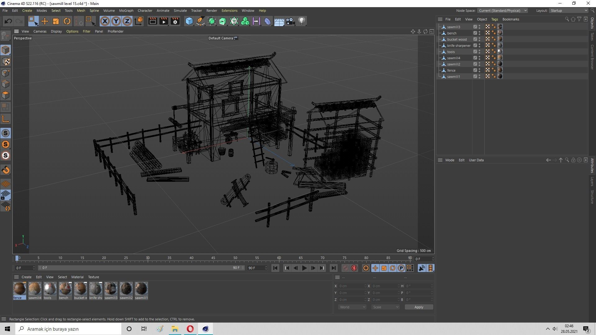  Sawmill Level 15 Low-poly 3D model_25