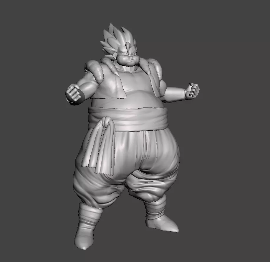 Fat Gogeta 3D Model 3D print model
