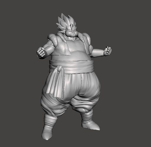Fat Gogeta 3D Model 3D print model