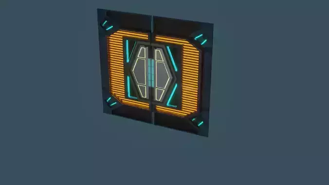 Sci-fi door 3Dmodel 