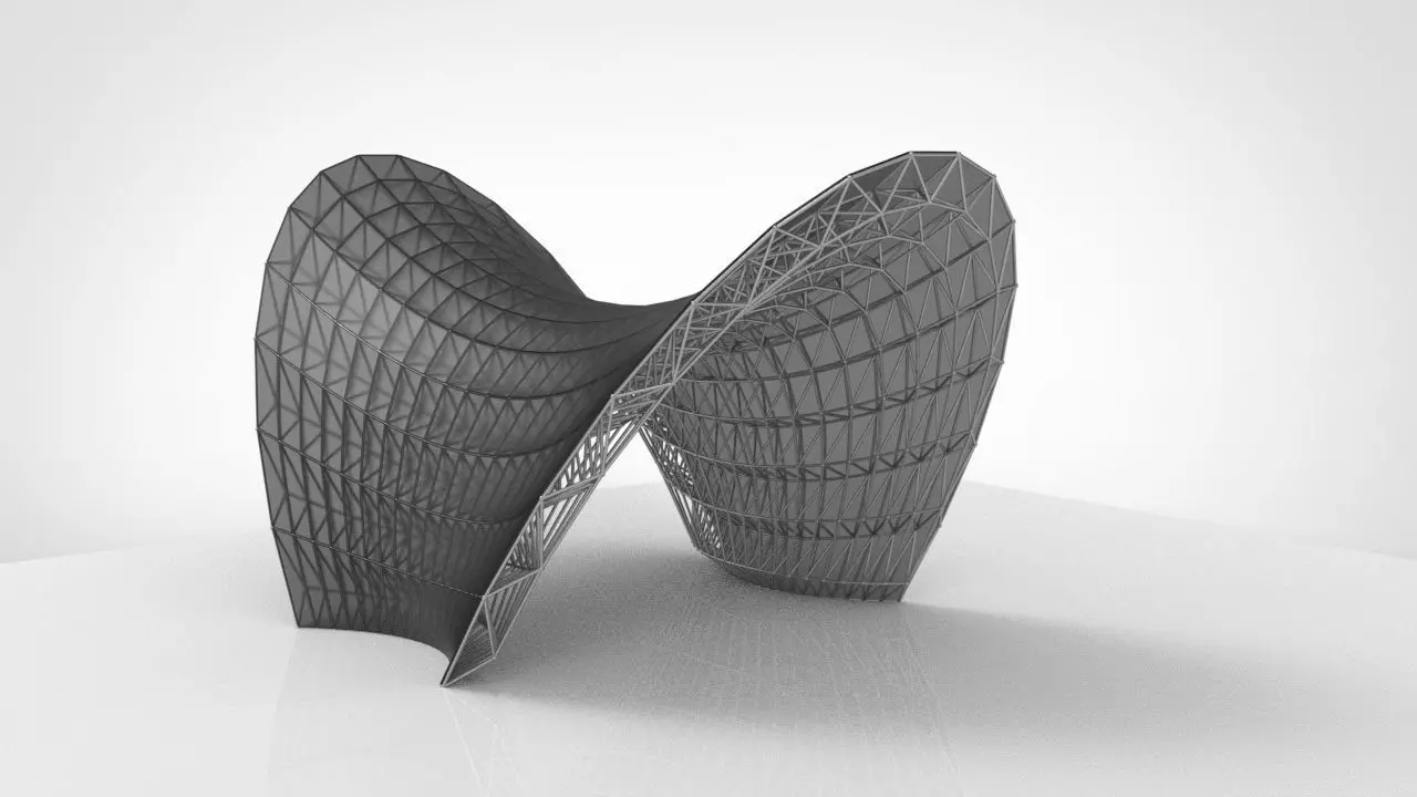 Pavilion Design Inspired Of Architecture 3D model_0