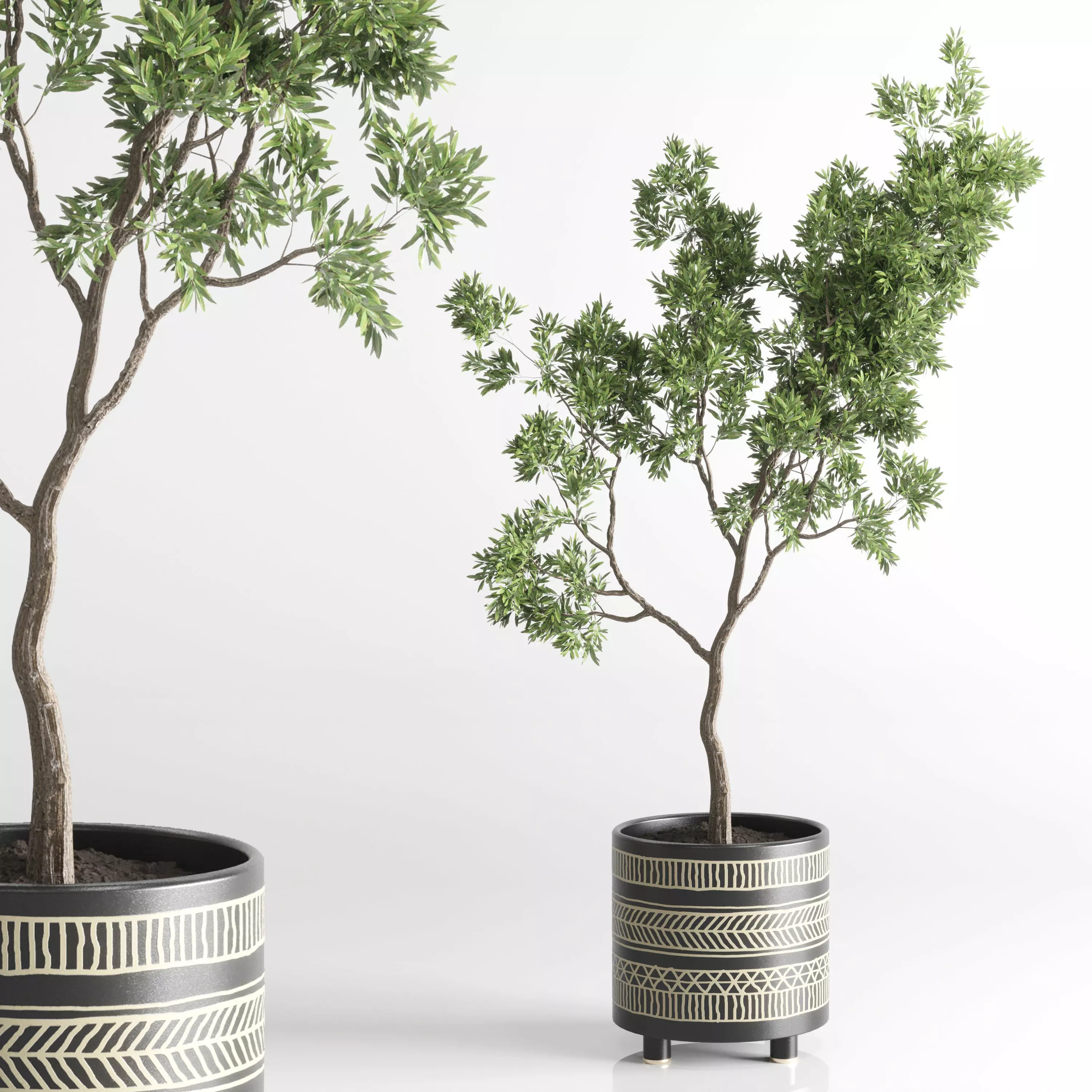 Indoor plant 56 vase handmade-pottery plant tree pot 3D model_0