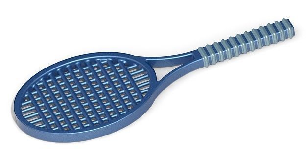 Stylish Tennis Racket 3D print model_1