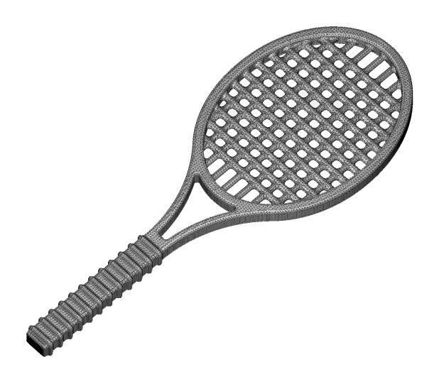 Stylish Tennis Racket 3D print model_3