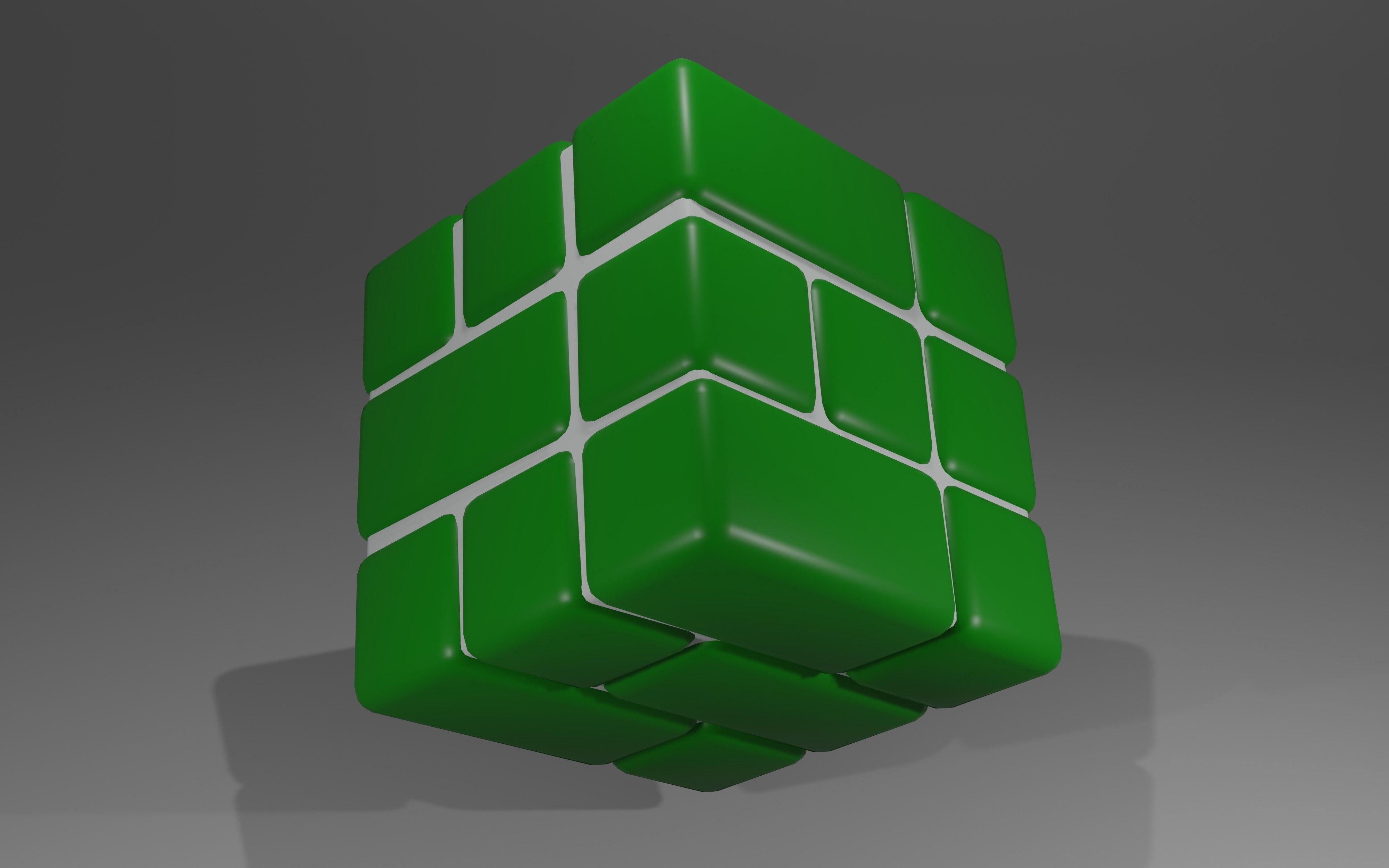 Cube model bricks 3D print model_4