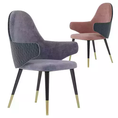 Chair two chairs with upholstered seats and gold legs