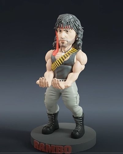 Rambo Warzone cellphone and joystick holder 3D print model
