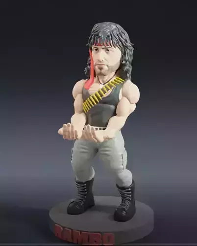 Rambo Warzone cellphone and joystick holder 3D print model