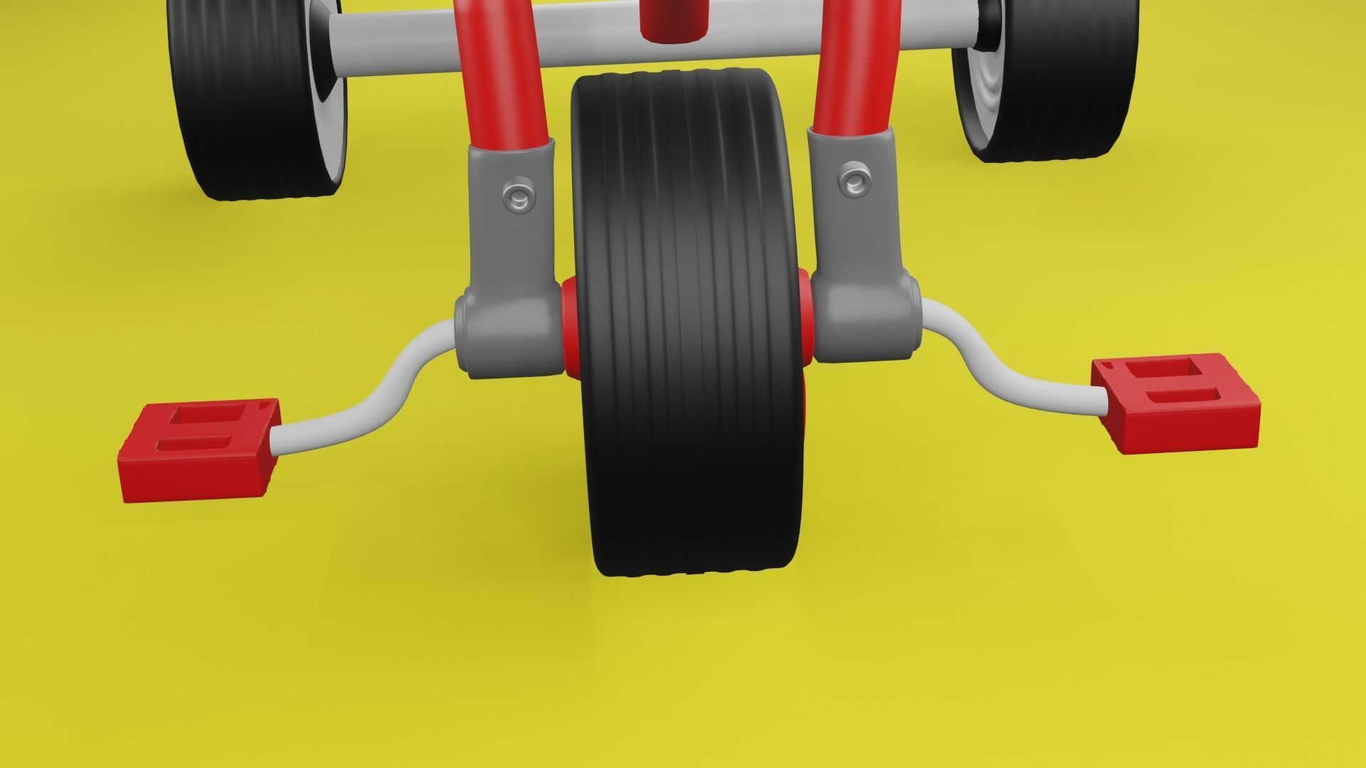 tricycle toy Low-poly 3D model_4