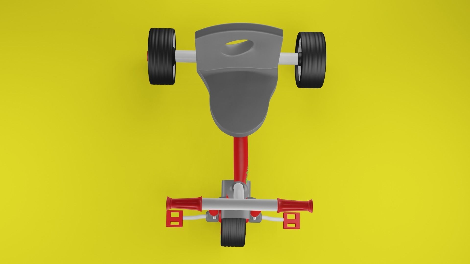 tricycle toy Low-poly 3D model_7
