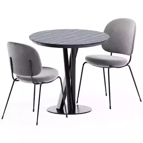 Niels Table D80 by TrabA and Dining Chair by Stellar Works