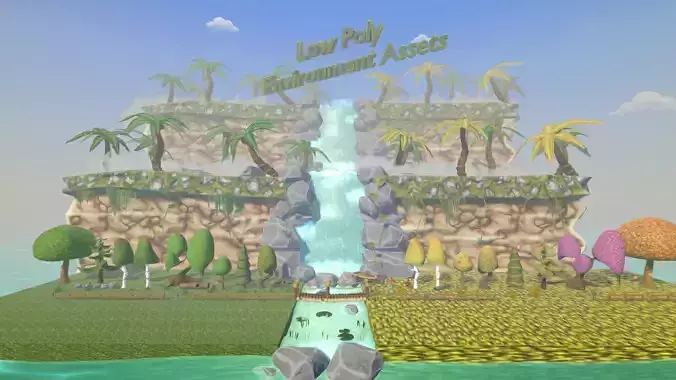 Low poly environment Game Asset pack LOD - Unity URP