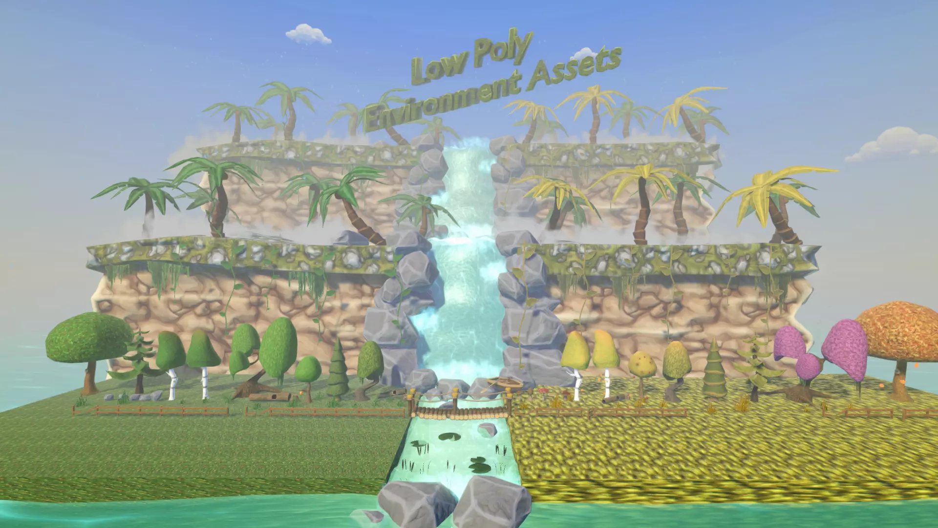 Low poly environment Game Asset pack LOD - Unity URP Low-poly 3D model