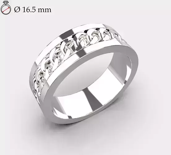 Lady ring with chain size 16 5mm