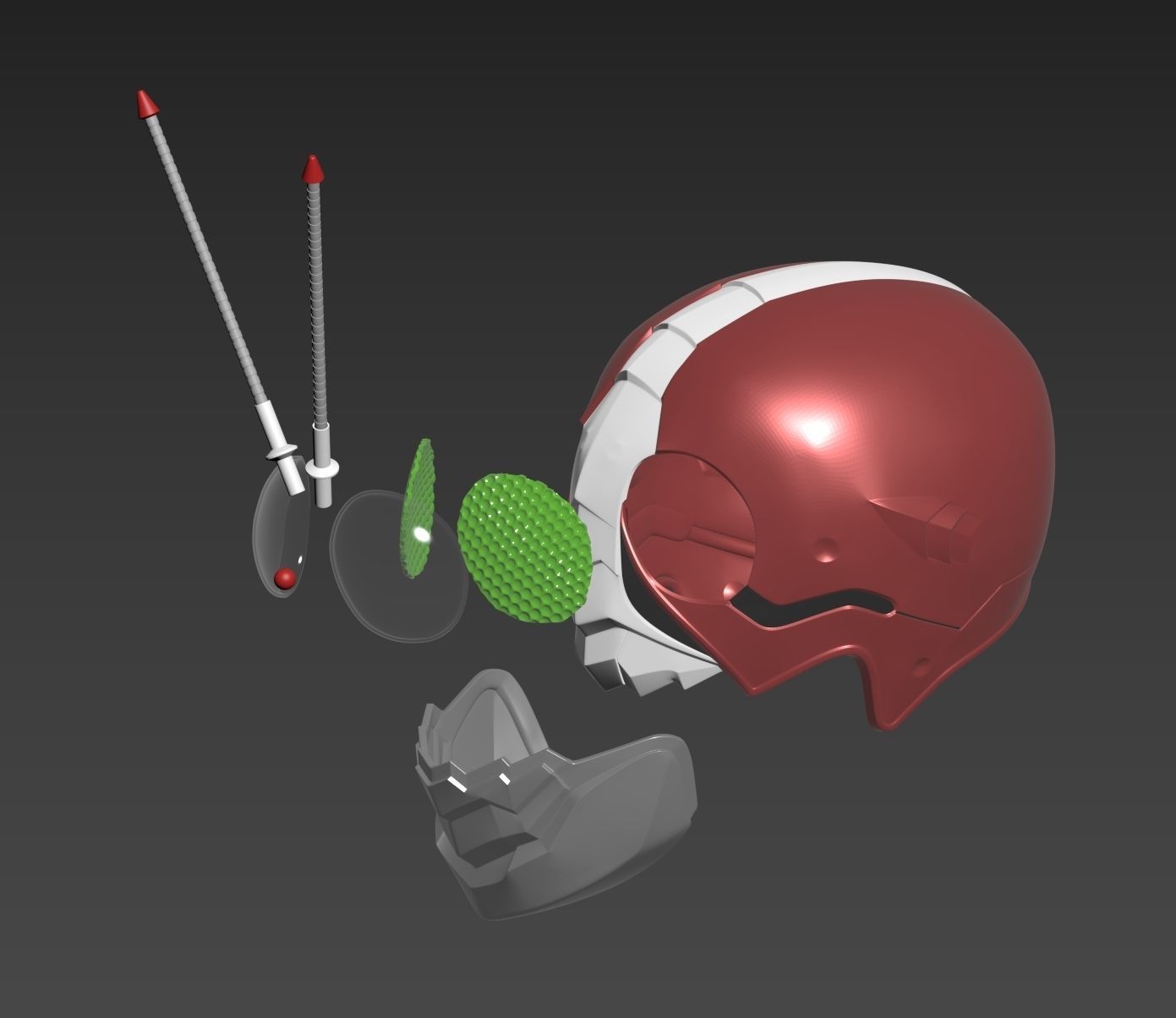 Kamen Rider V3 The Next Movie Helmet Cosplay 3D print model_5