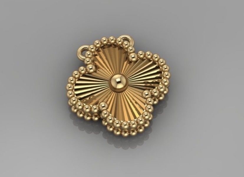 flower pendent  3D print model_2