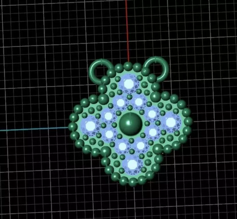 flower pendent  3D print model_0