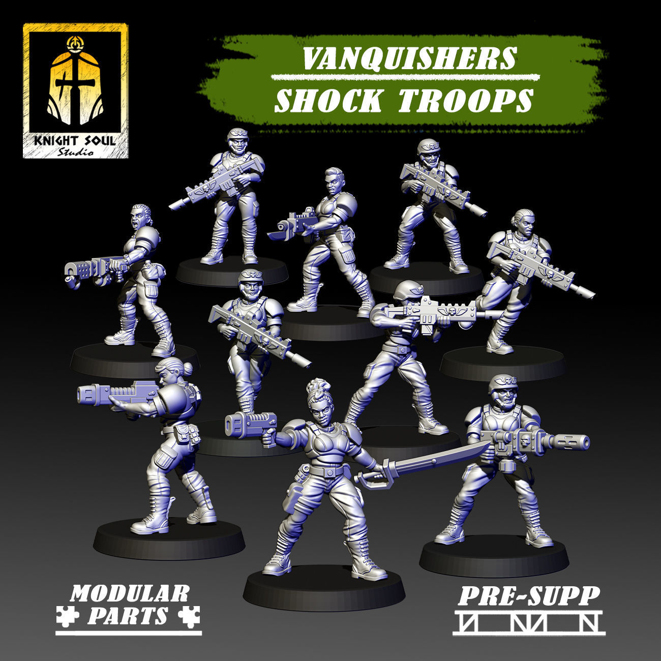 Vanquishers Shock Troops 3D print model_1