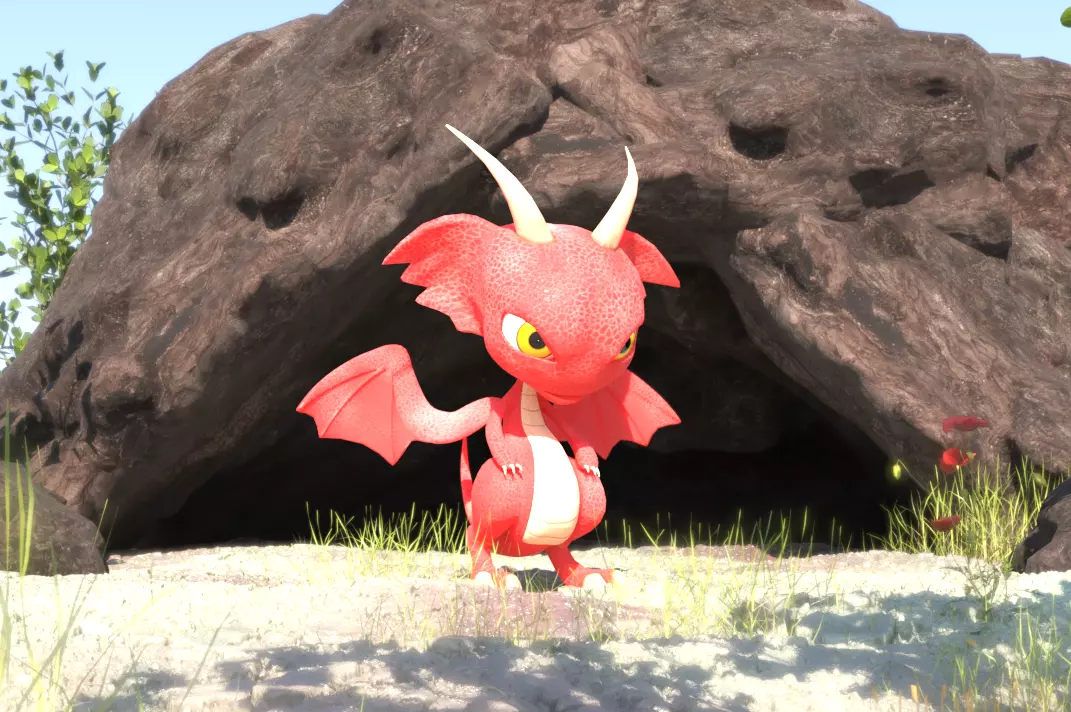 CHIBI DRAGON Low-poly 3D model_0