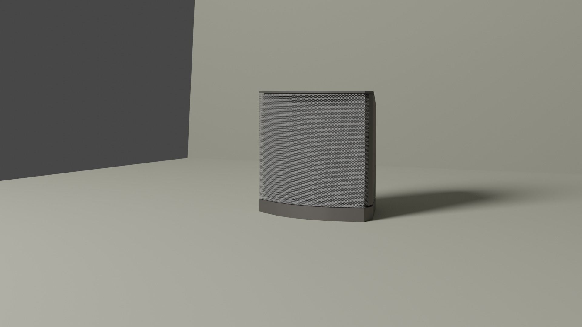 Speaker wall light on wall 3D model_2