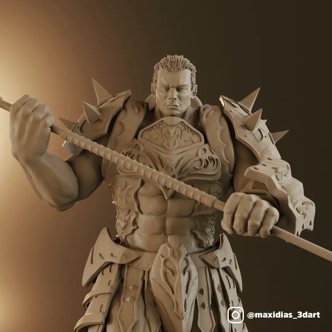 Linage II inspired Orc Warrior  3D print model_2