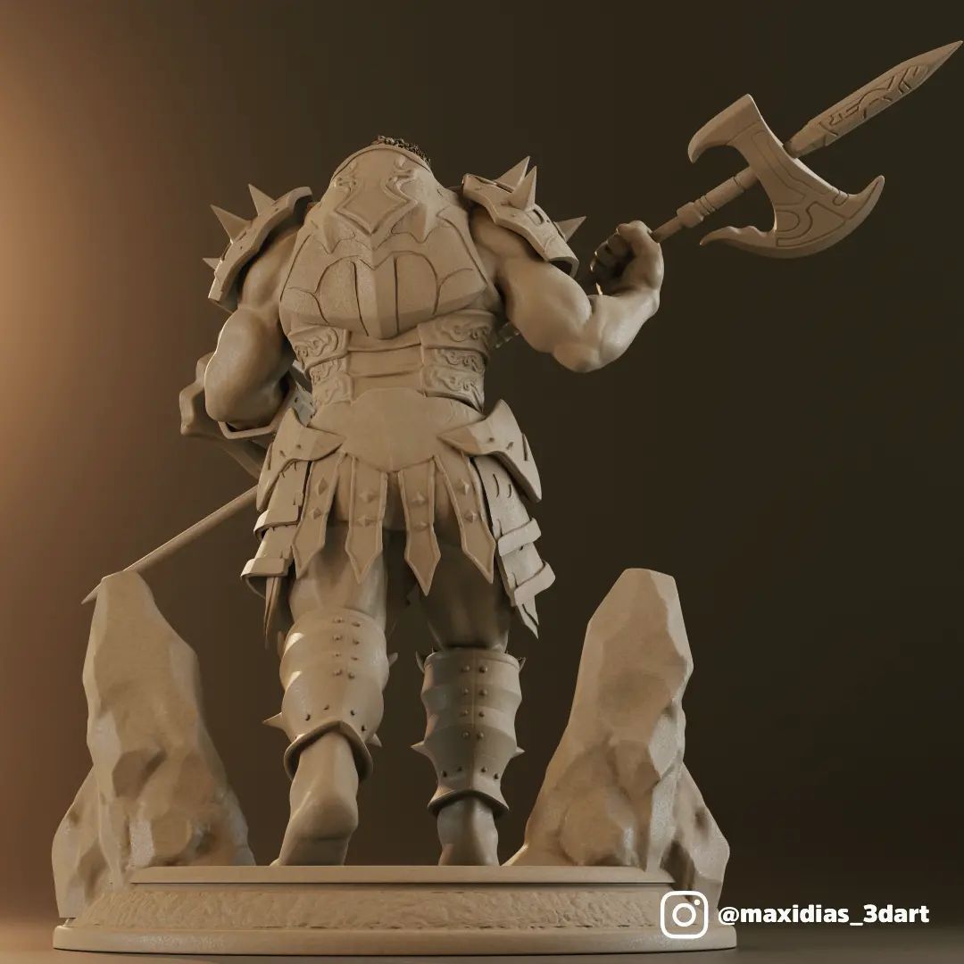 Linage II inspired Orc Warrior  3D print model_3