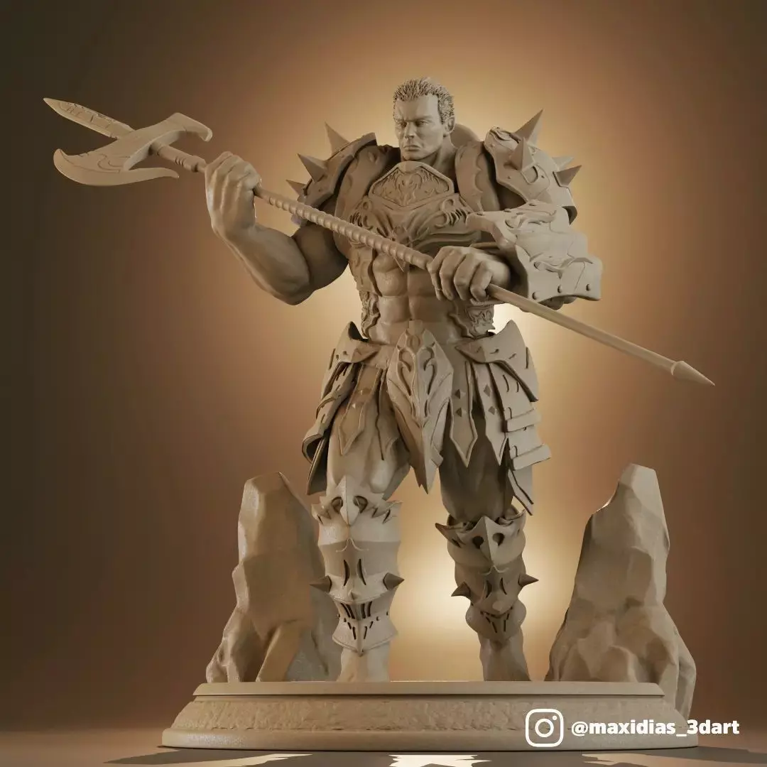 Linage II inspired Orc Warrior  3D print model_0