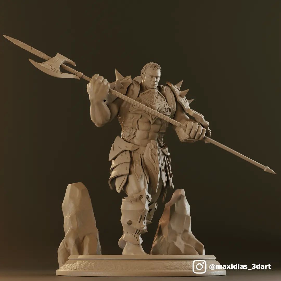 Linage II inspired Orc Warrior  3D print model_1