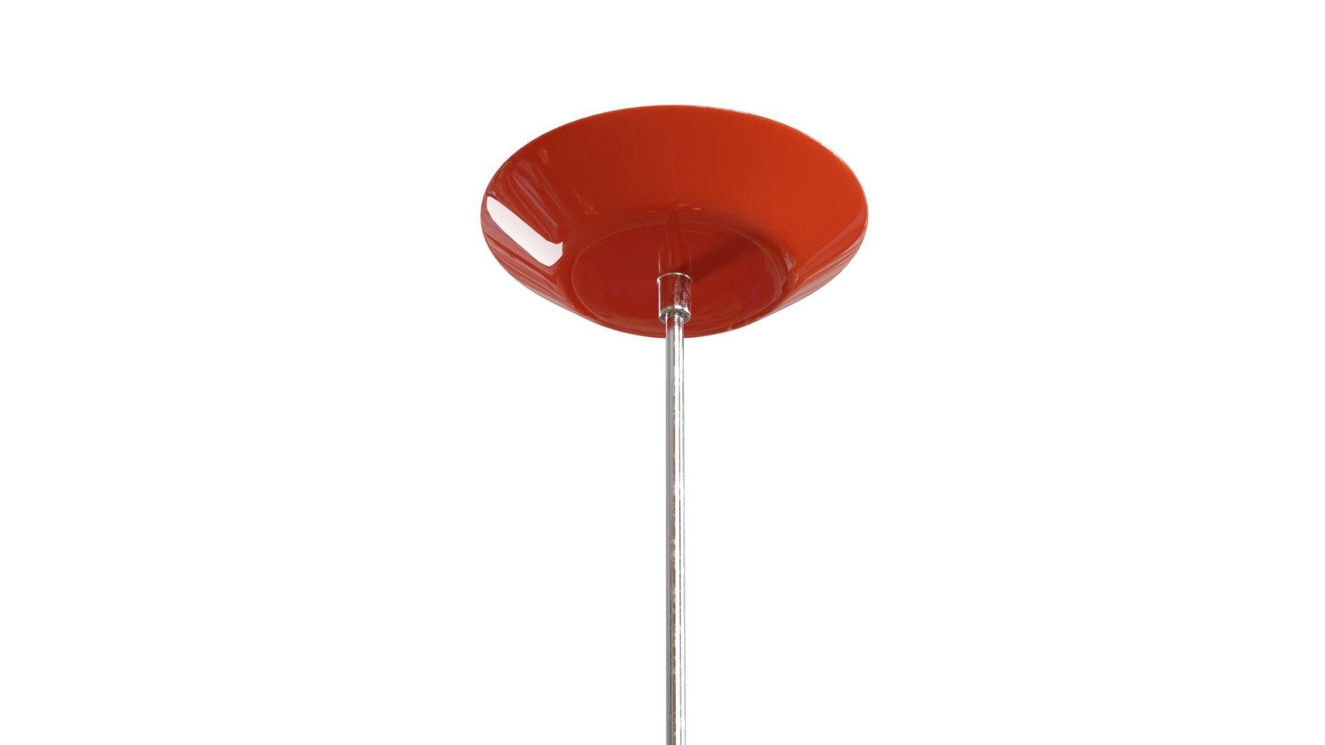 Three Retro Lamps 3D Model  - 1 Table Red and 2 Ceiling Yellow 3D model_11