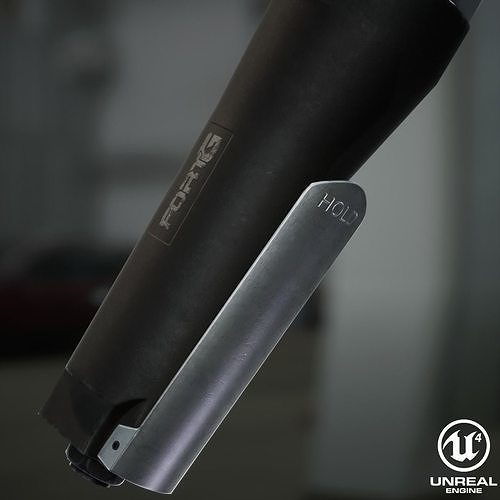 Pneumatic wrench Low-poly 3D model 3