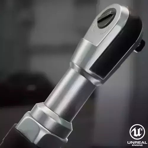 Pneumatic wrench Low-poly 3D model