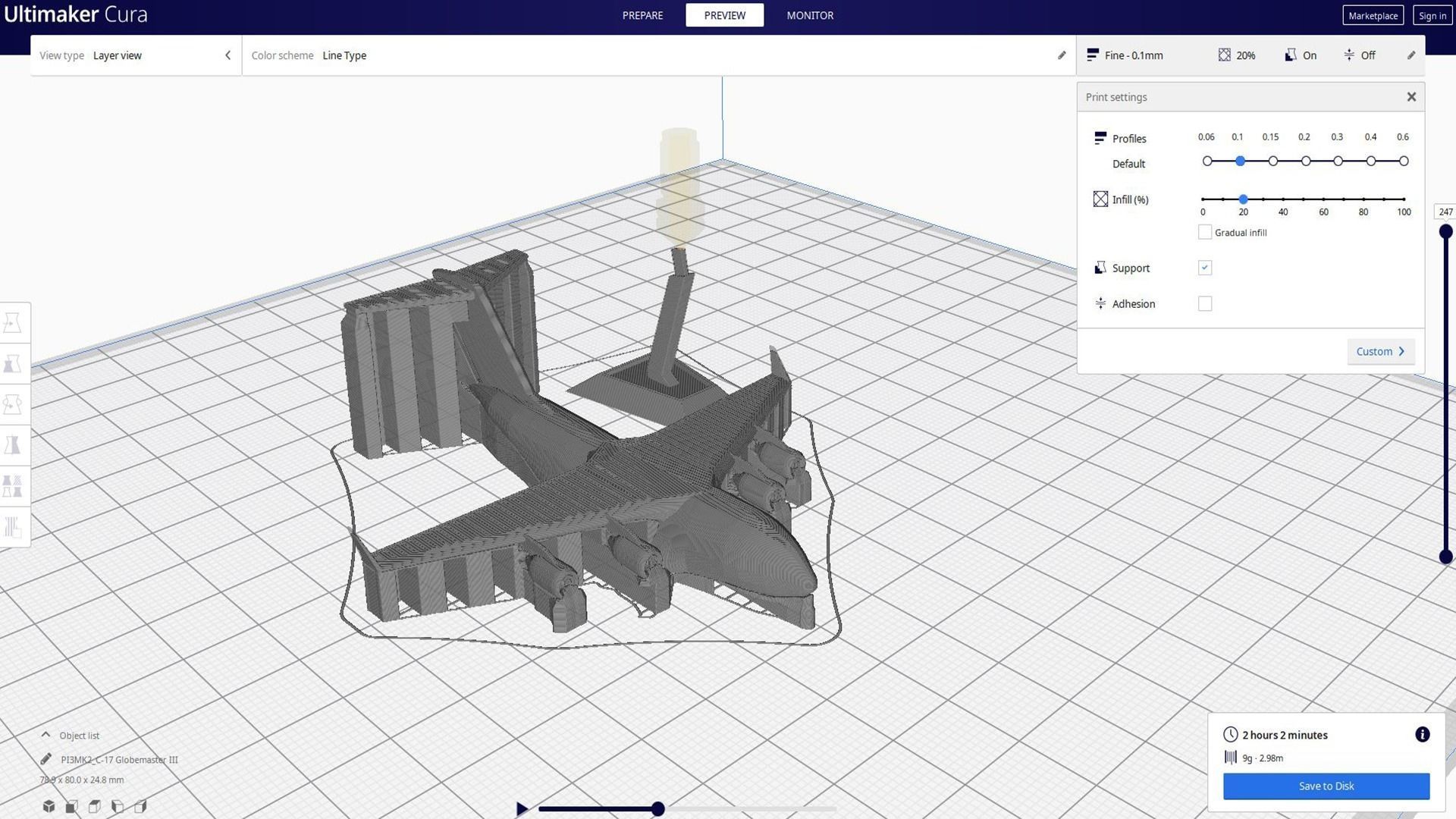 C-17 Globemaster plane  3D print model_7