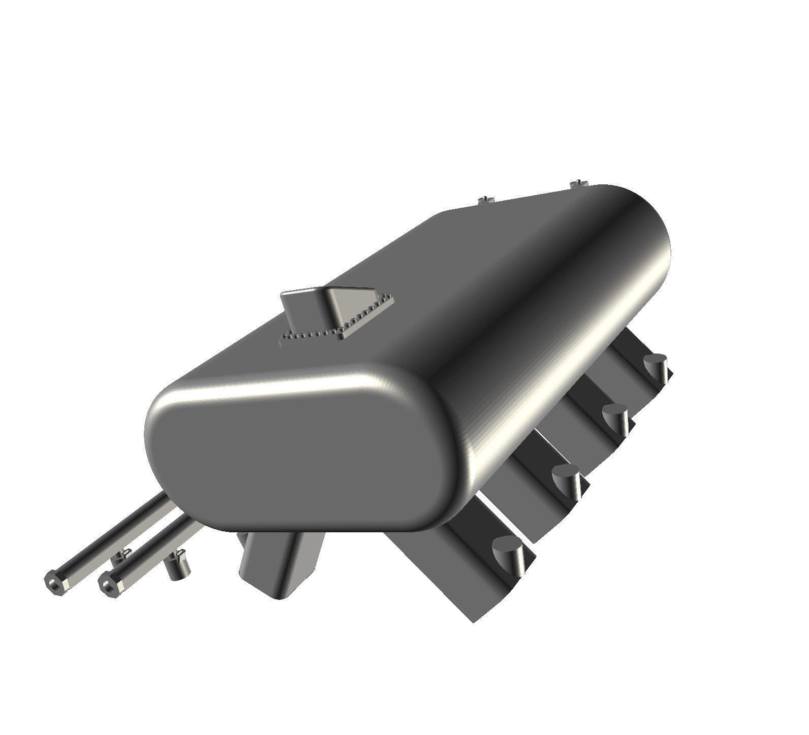 Hogans V8 Twin throttle Intake Manifold Hemi BBC SBC 3D print model_1