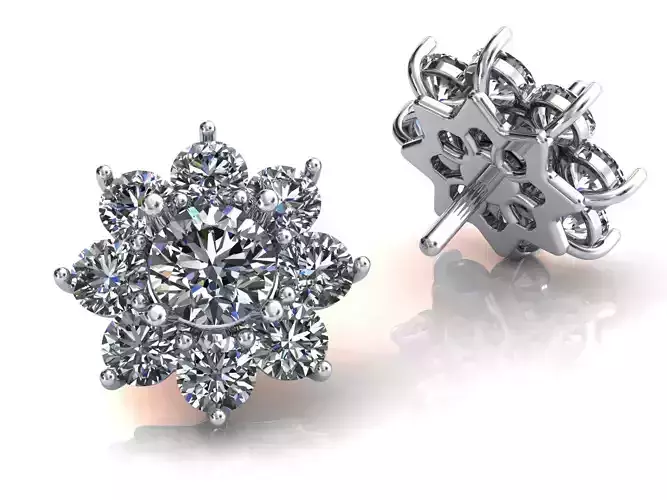 HW Sunflower Studs 030ct 