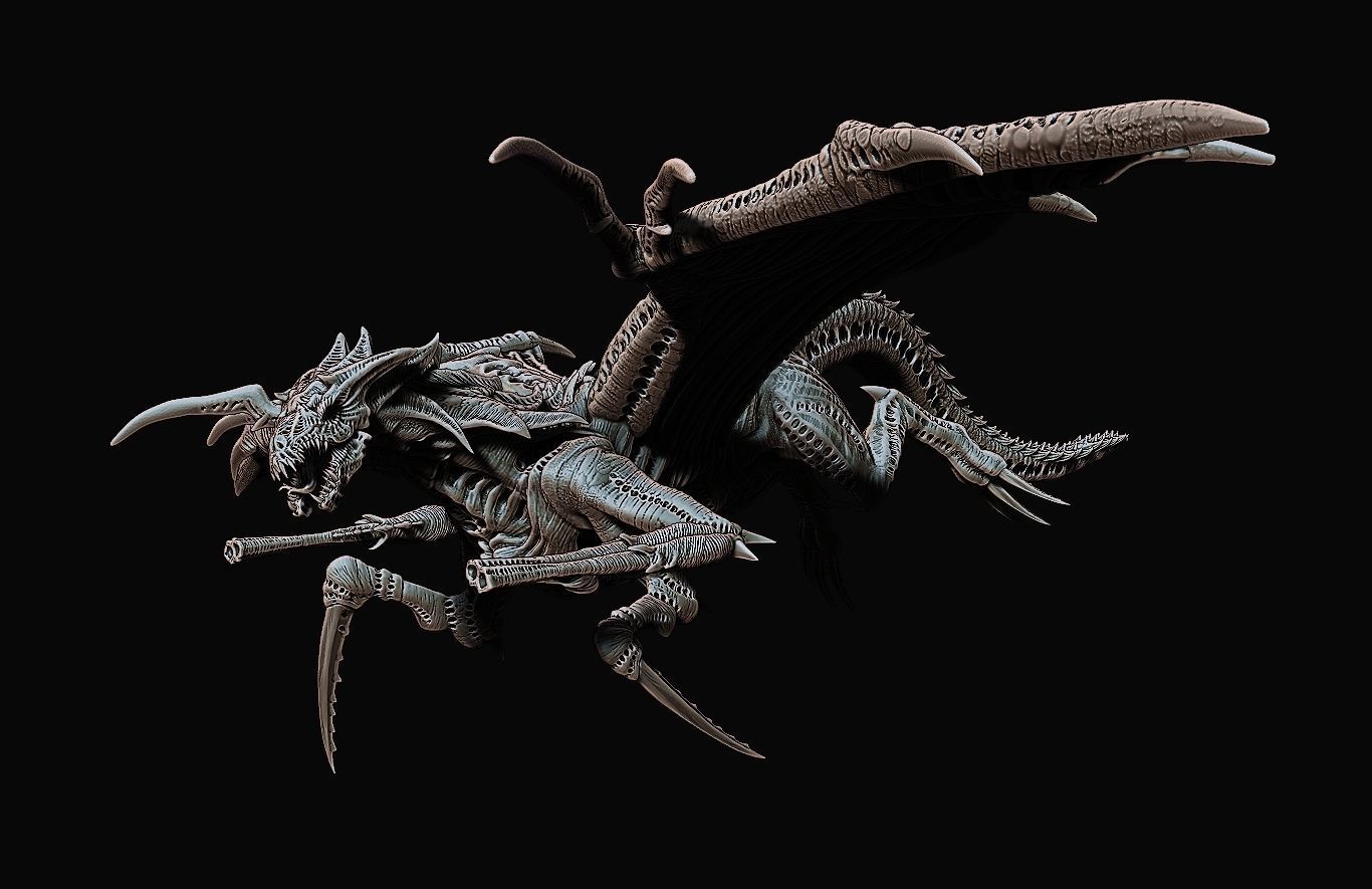 Alien Dragon Harridan 3D print model_16