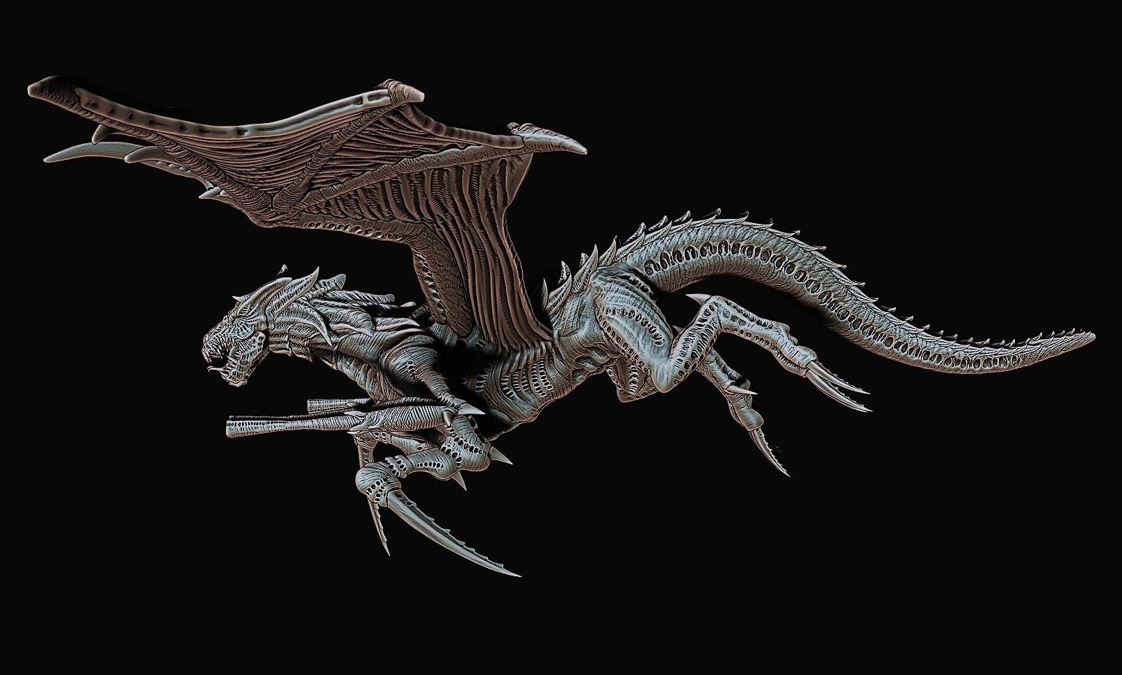 Alien Dragon Harridan 3D print model_6