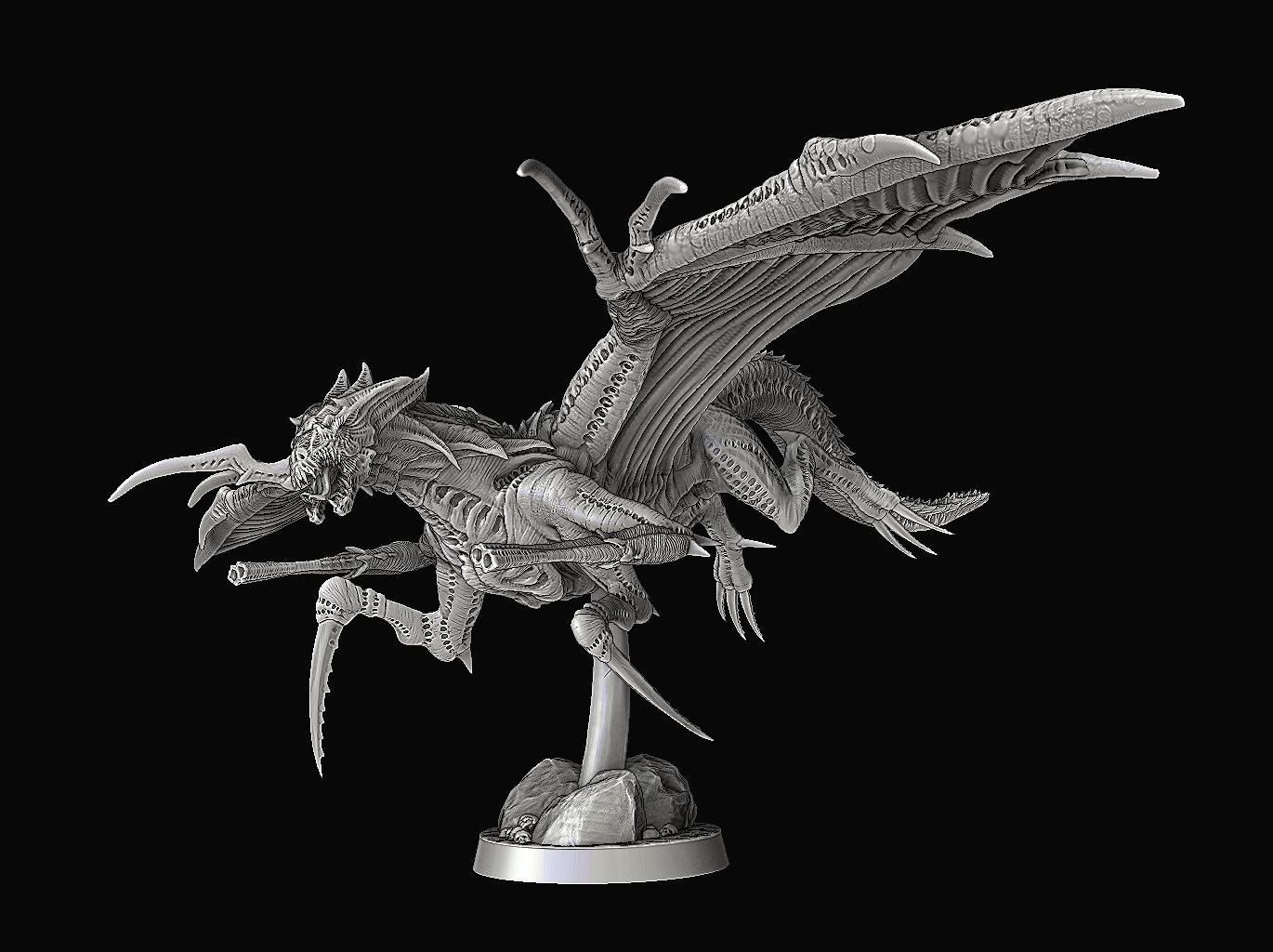 Alien Dragon Harridan 3D print model_18