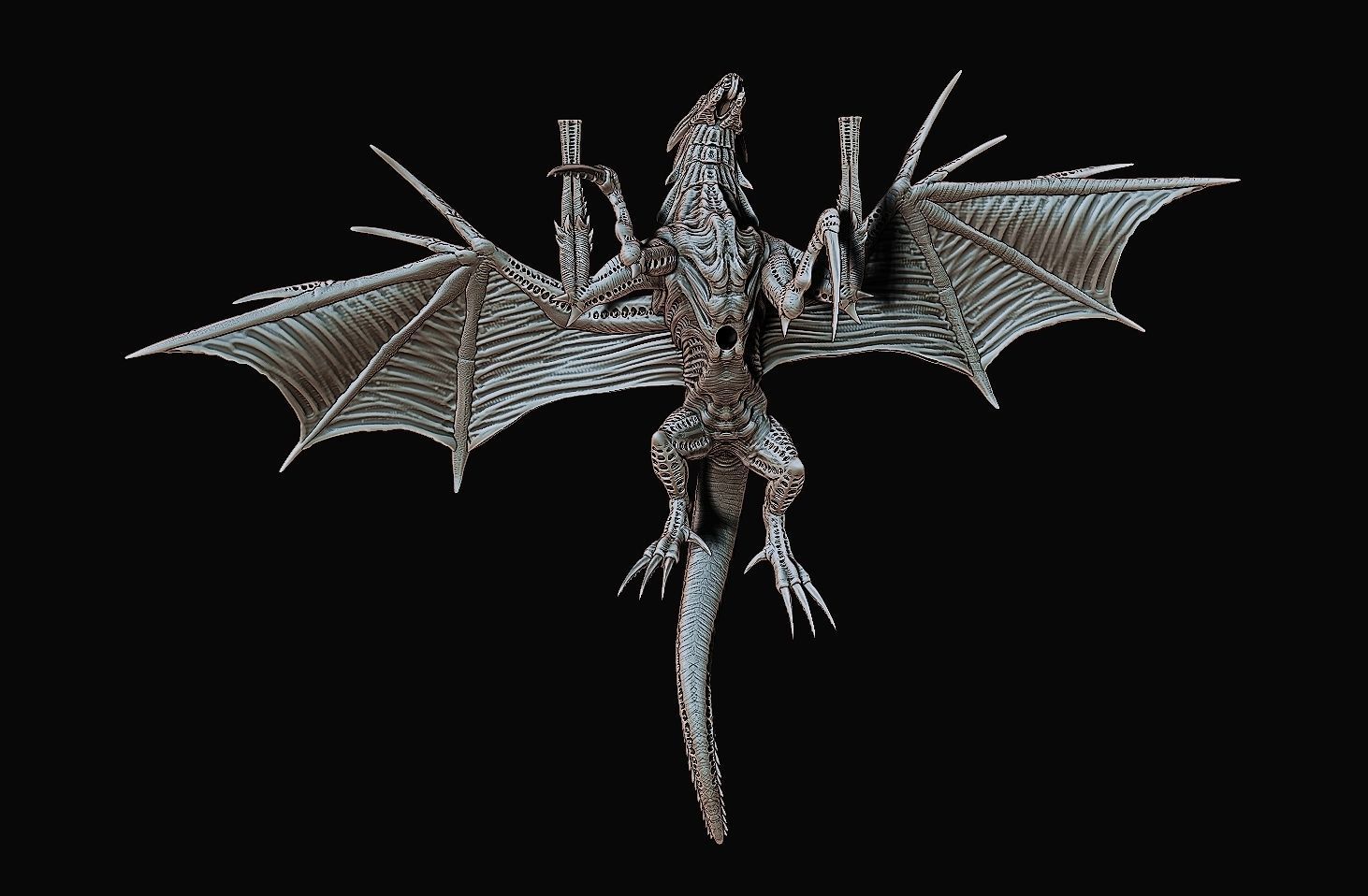 Alien Dragon Harridan 3D print model_14