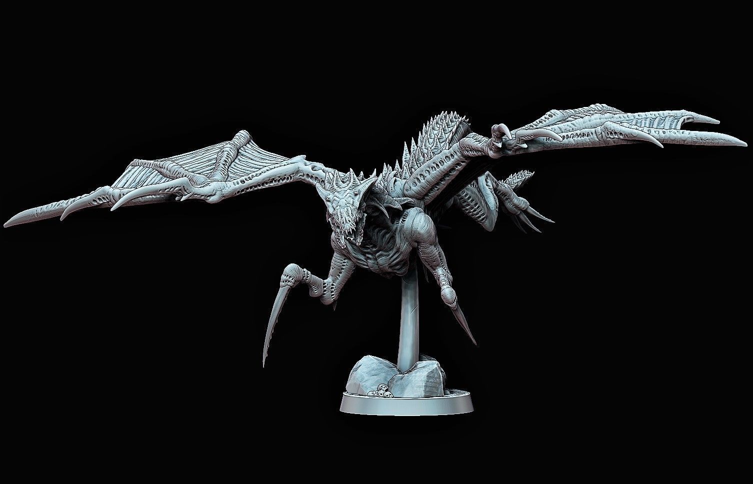 Alien Dragon Harridan 3D print model_3