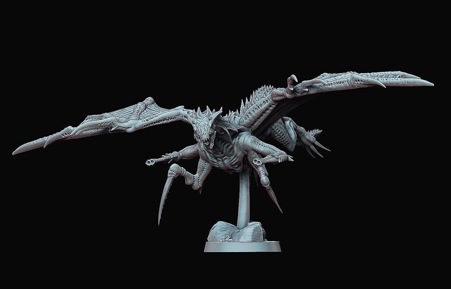 Alien Dragon Harridan 3D print model_2