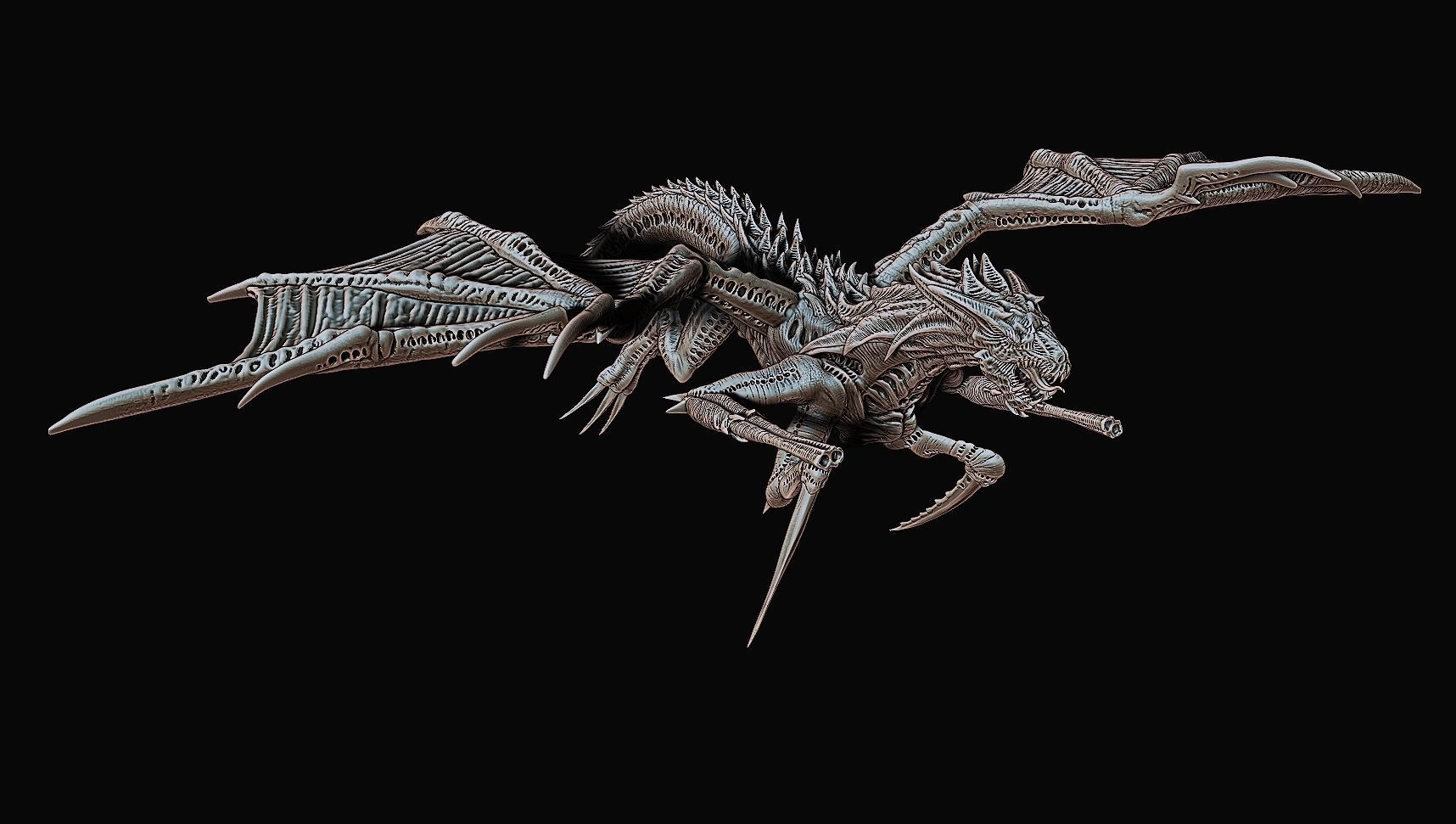 Alien Dragon Harridan 3D print model_12