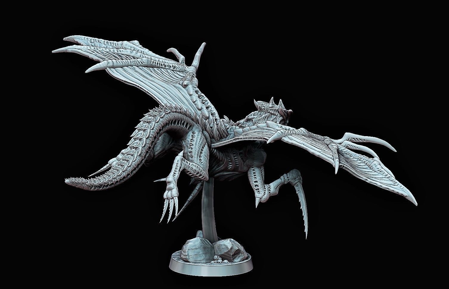 Alien Dragon Harridan 3D print model_9