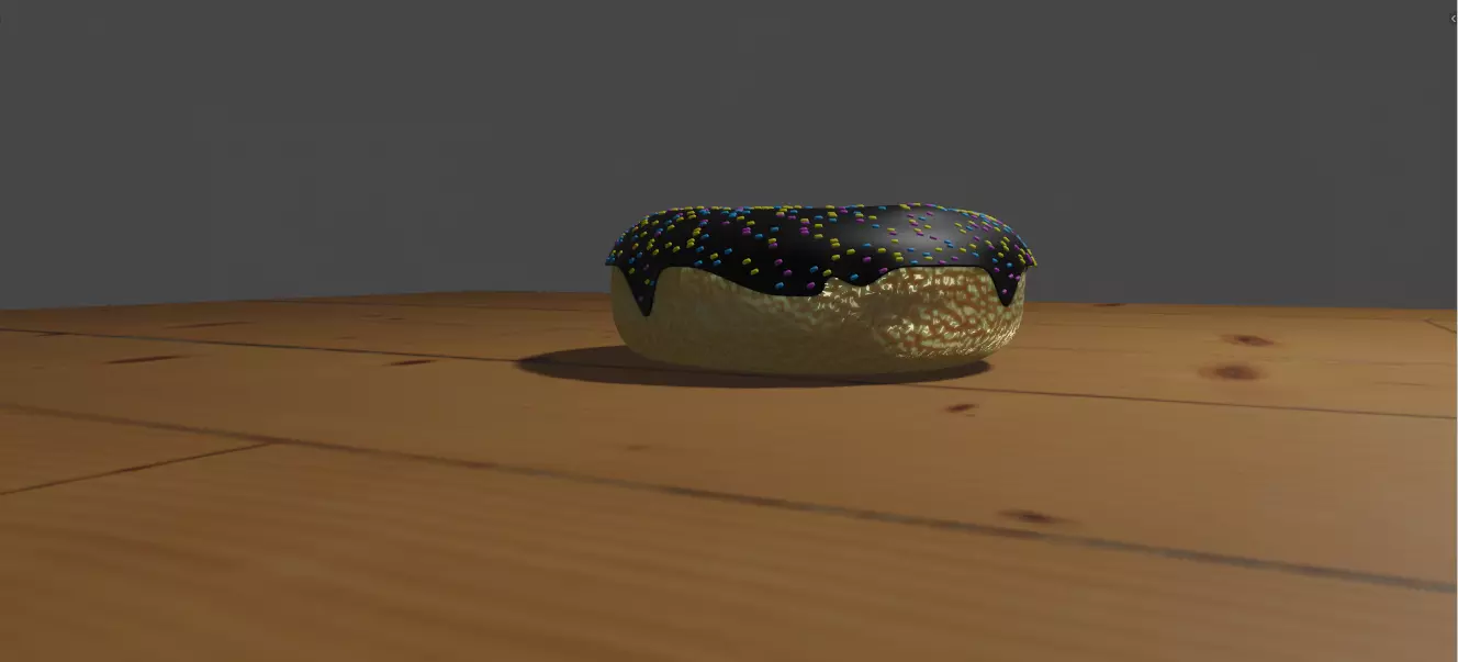 Donuts donut on wooden table Free 3D model