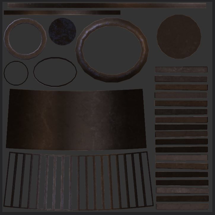 Park bench plus lantern and garbage bin Low-poly 3D model_16