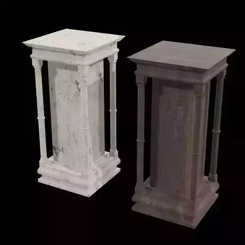 Gothic Pedestal Low-poly 3D model