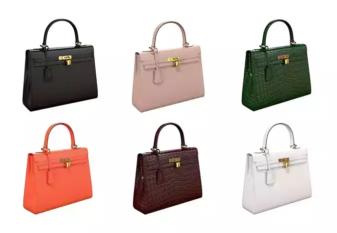 Hermes Kelly Bags 3D Model Collection