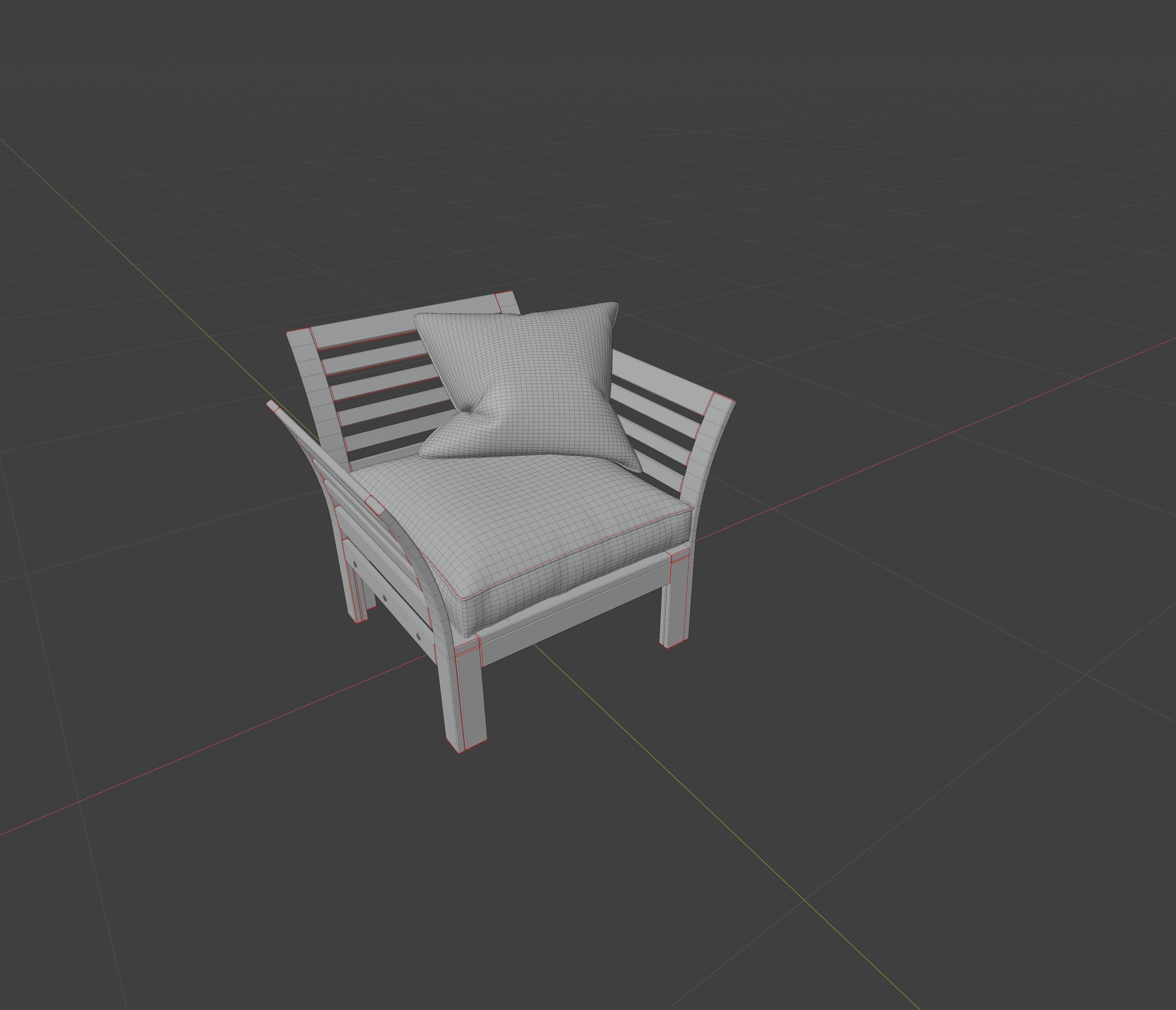 Sofa APPLARO IKEA Low-poly 3D model_6