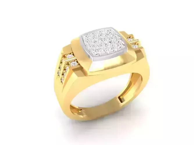 Luxury Square Top Diamond Men Ring 127